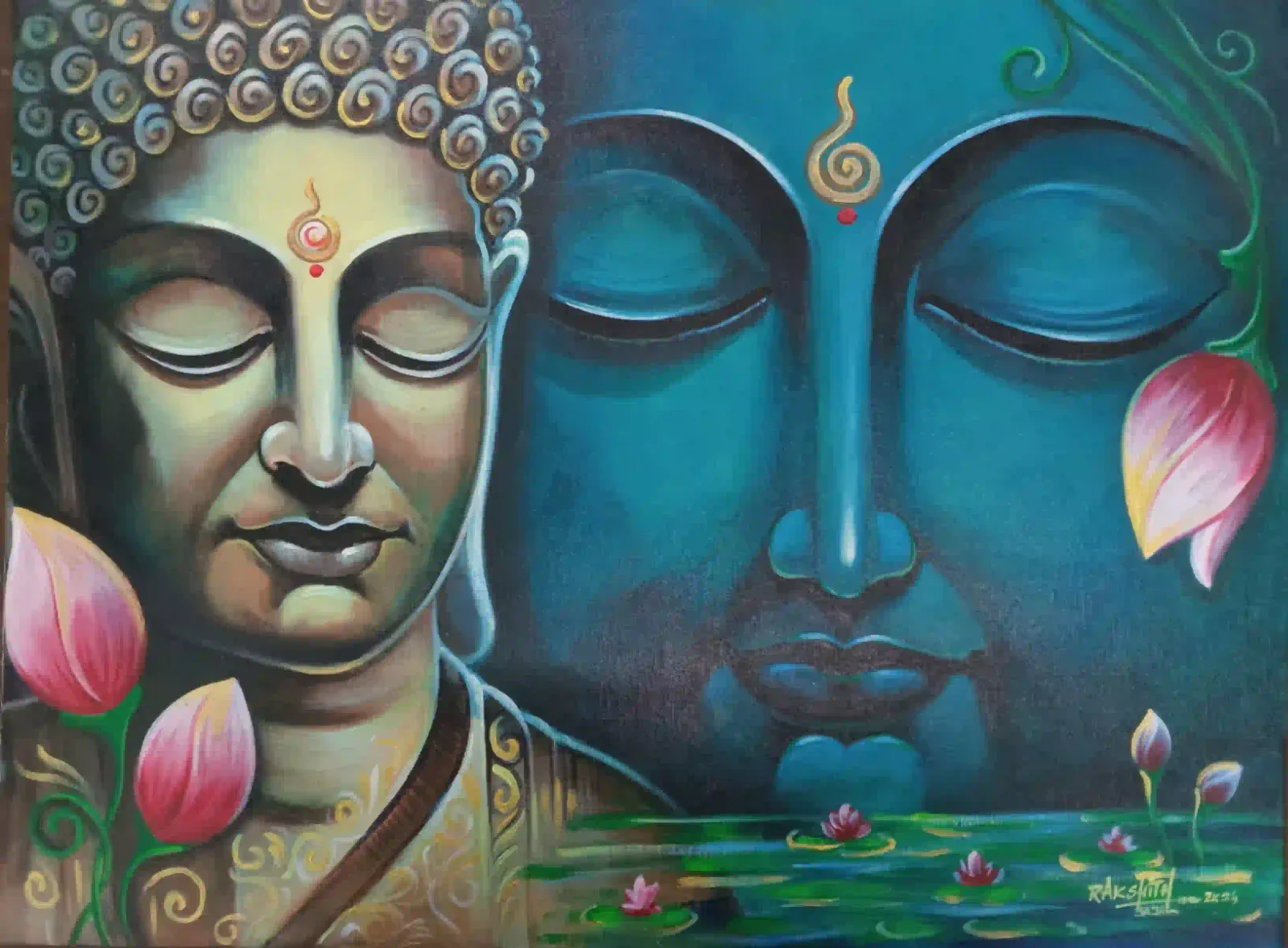 Buddha Artwork - Acrylic on Canvas